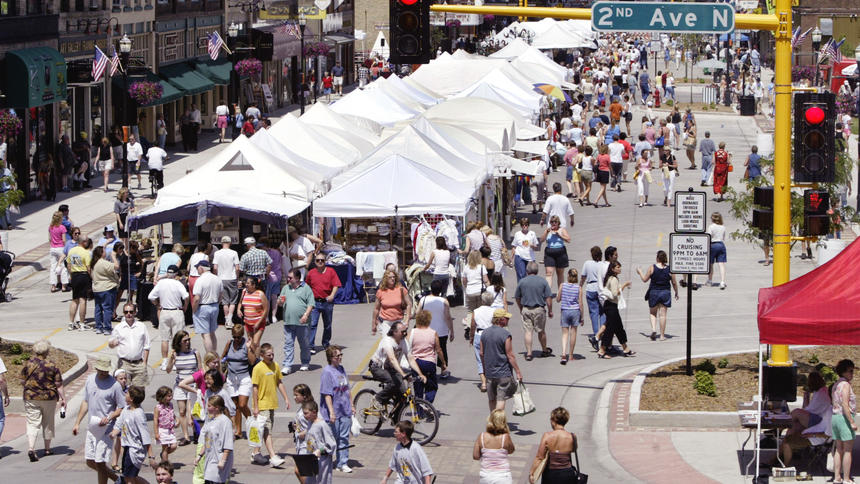 Over 40 years the Downtown Fargo Street Fair has grown from a sidewalk sale to attracting 120,000 visitors. Forum file photo.